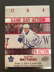 2017-18 Upper Deck Tim Hortons Game Day Action #GDA-4 Auston Matthews